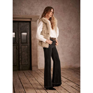 Mint Velvet Neutral Faux Fur Gilet